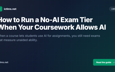 How to Run a No-AI Exam Tier When Your Coursework Allows AI